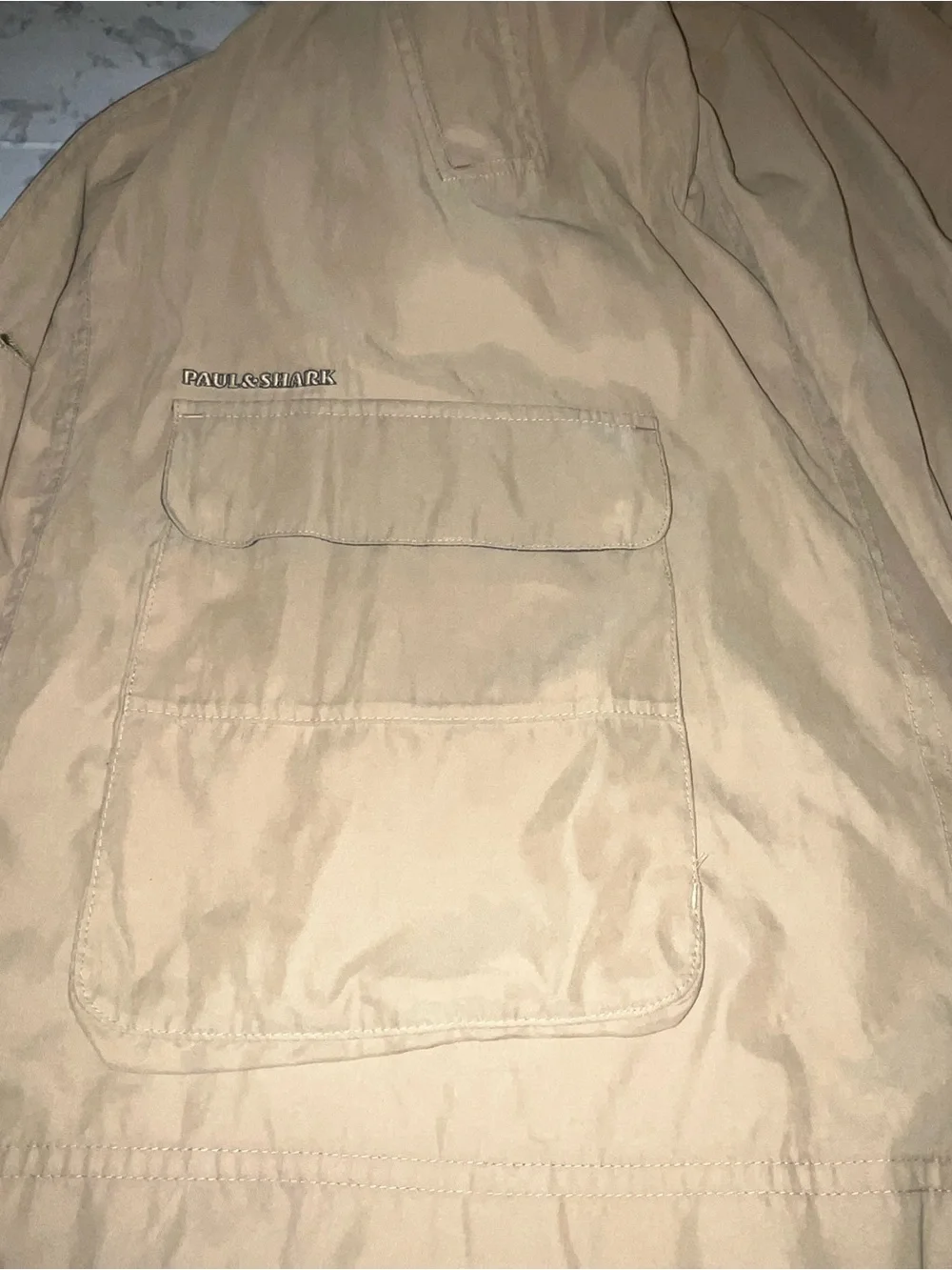 Men's Paul & Shark Reversible Navy/ Tan Windbreaker jacket